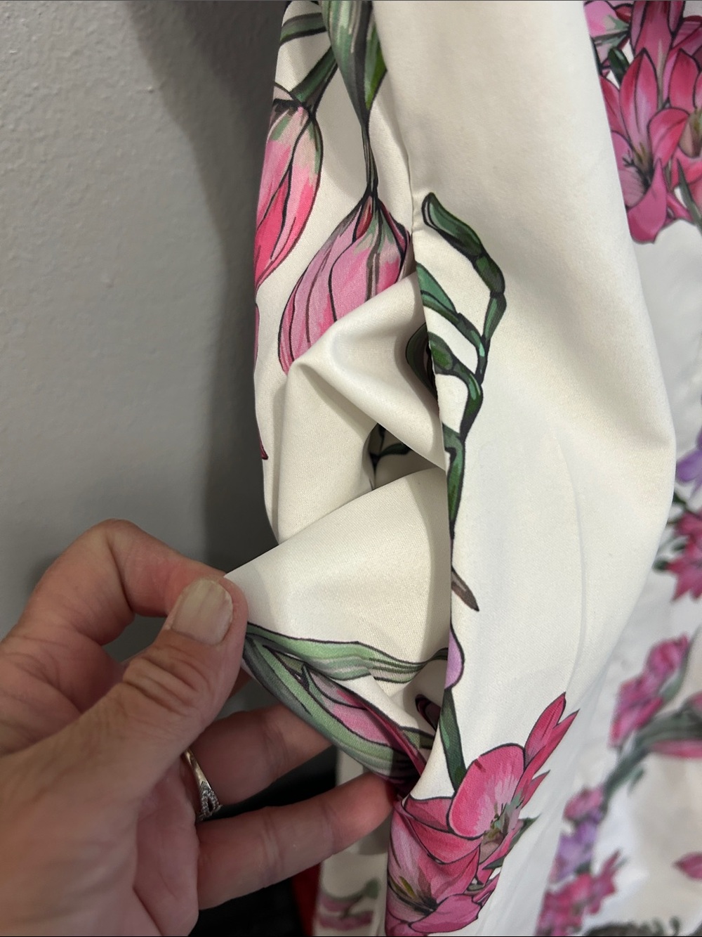 BloomChic White Dress with Pink Floral Detail - Picture 4 of 7
